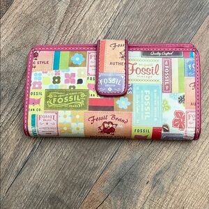 4/$20🥳 Fossil Colorful Patchwork Wallet